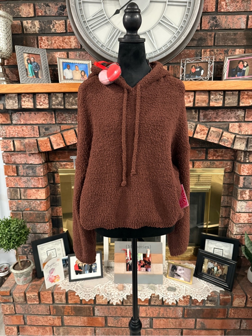 Coco & Shay Cozy Brown Hoodie with Drawstring